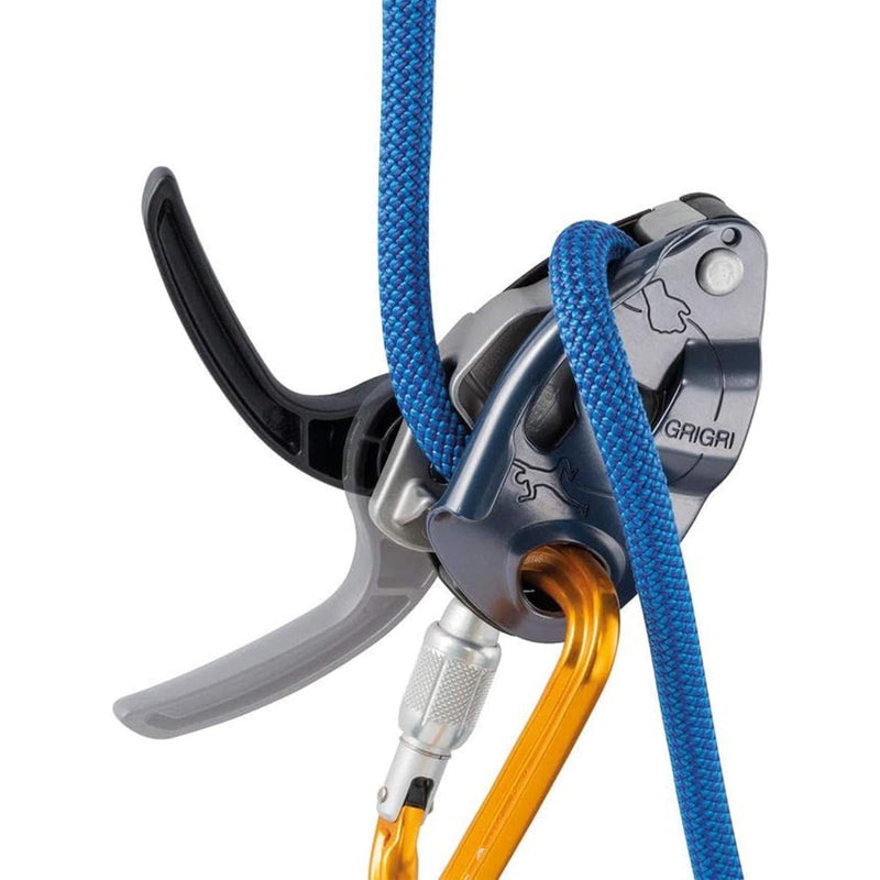 PETZL GRIGRI+ Sicherungsgerät Bremsunterstützung Klettern Abseilen Orange