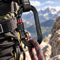 PETZL OK SCREW-LOCK Symmetrischer Aluminium-Karabiner, schwarz, 24 kN