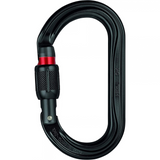 PETZL OK SCREW-LOCK Symmetrischer Aluminium-Karabiner, schwarz, 24 kN
