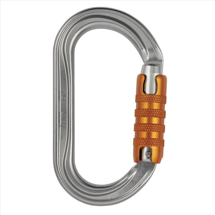 Petzl OK Triact Lock Karabiner, oval, Aluminium, leicht, Seilzugang, Orange – GoMilitar