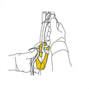 PETZL ROLLCLIP A Pullet-Karabiner, nicht verriegelndes Keylock-System, Klettern, Gelb