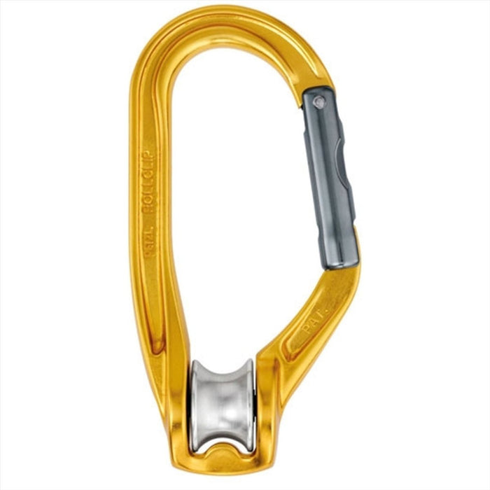 PETZL ROLLCLIP A Pullet-Karabiner, nicht verriegelndes Keylock-System, Klettern, Gelb – GoMilitar
