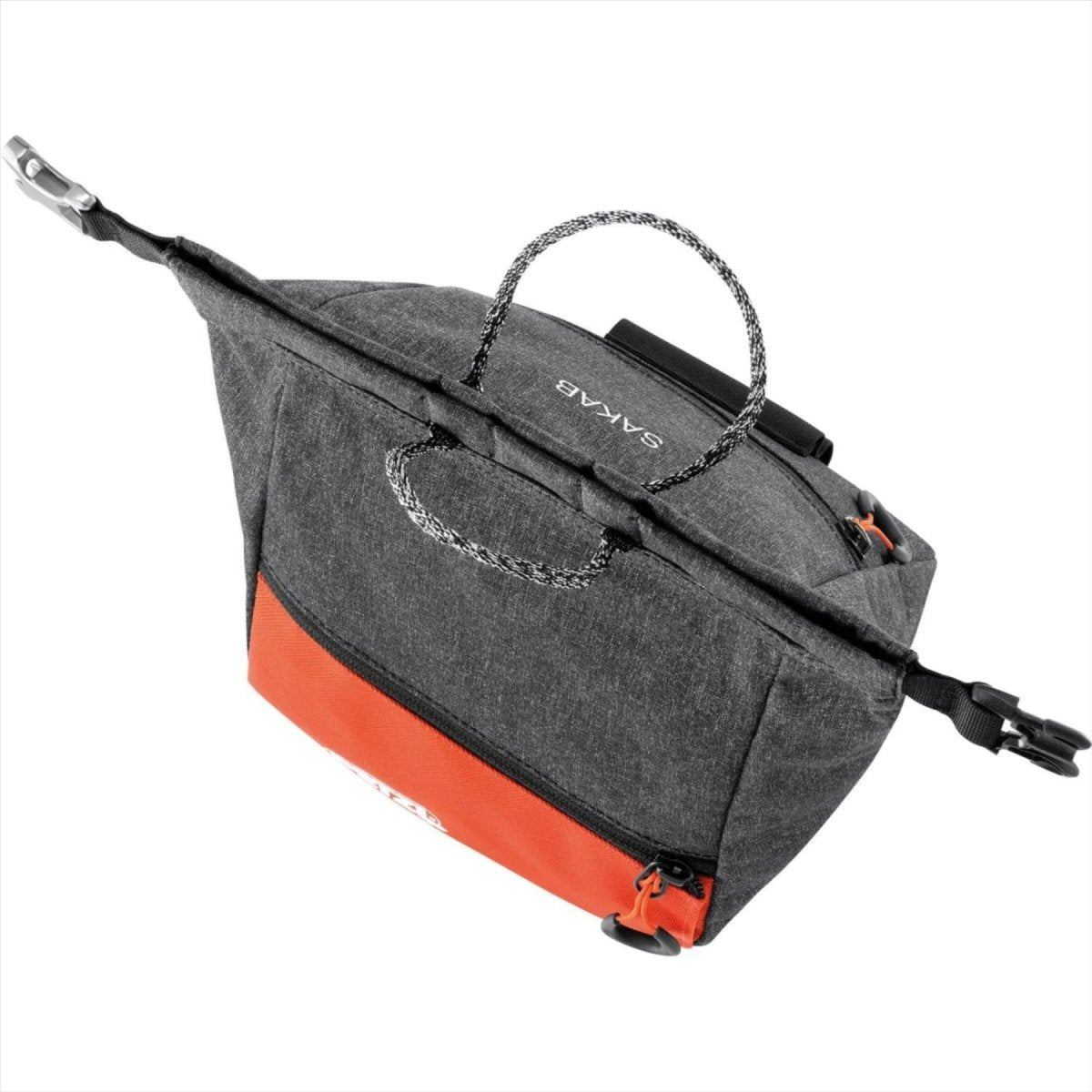 PETZL SAKAB Chalk Bag Robuster magnetischer Rollverschluss mit mehreren Taschen Grau