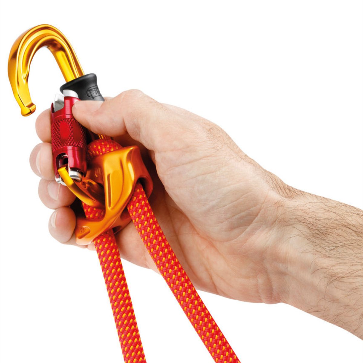 PETZL SmD RL Karabiner, Aluminium, leicht, Sicherheitsverbinder, Gelb