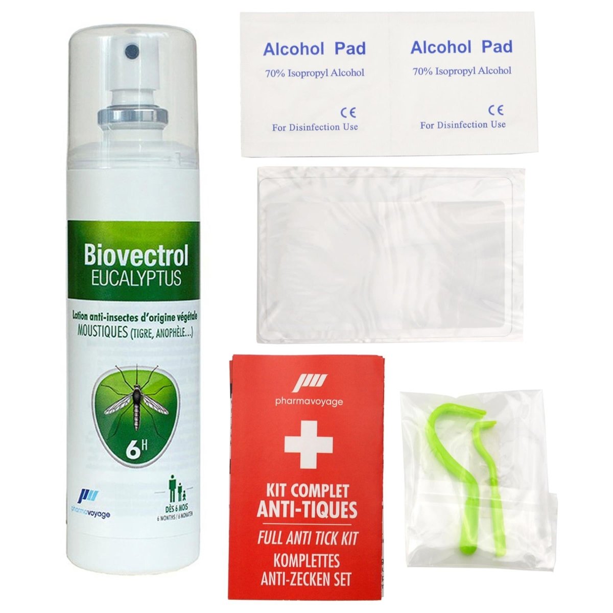 Pharmavoyage Anti-Zecken-Erste-Hilfe-Set, komplettes Notfall-Zeckenentfernungsset