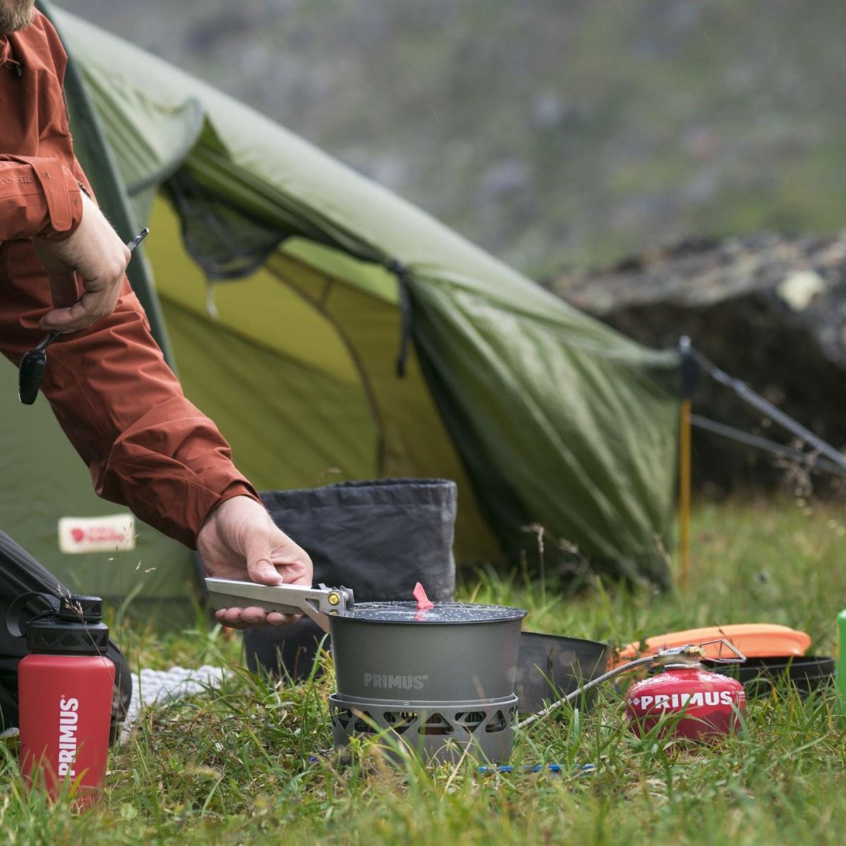 Primus PrimeTech Campingkocher Set 1,3 Liter Kochtopf Kochtopf Outdoor Brenner