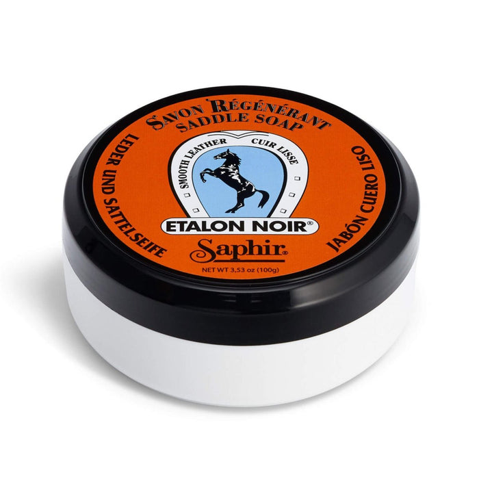 Saphir Etalon Noir Sattelseife 100 ml Glattleder-Reinigungs-Pflegeseife – GoMilitar