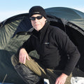 Snugpak IMPACT Fleecejacke, weicher Stehkragen, Kinnschutz, 1/4-Reißverschluss, Schwarz