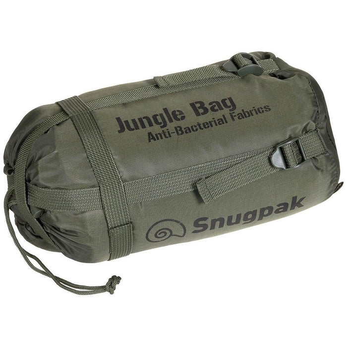 Snugpak Schlafsack 220 cm, integriertes Moskitonetz, Kompressionssack, Oliv – GoMilitar