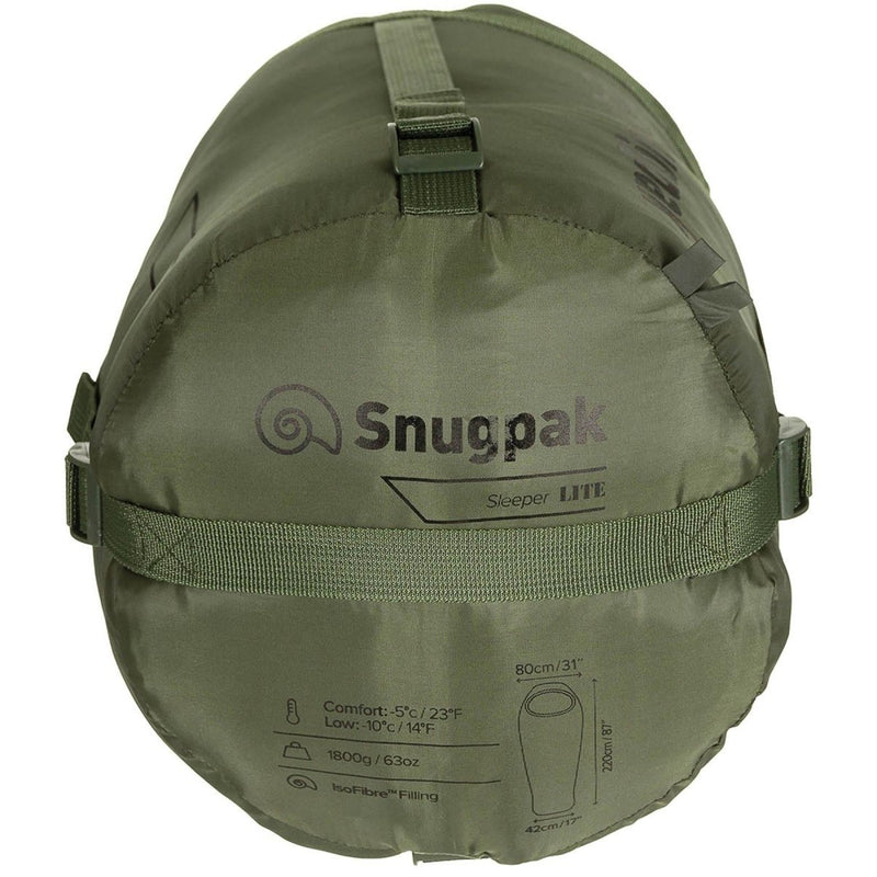 Snugpak Sleeping Bag Sleeper Lite IsoFibre Filling Easy Transport OD Green - GoMilitar