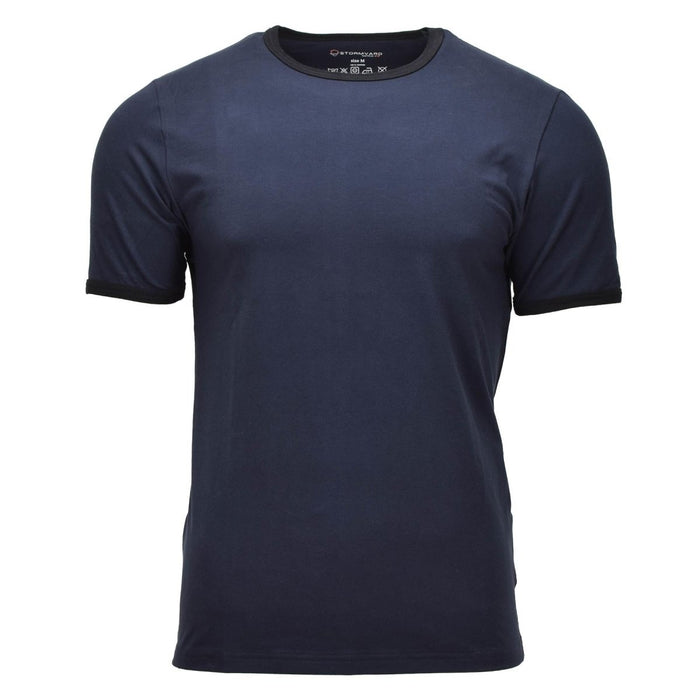 Stormvard klassisches Baumwoll-T-Shirt mit kurzen Ärmeln, taktisch, lässig, dunkelblau, aus atmungsaktivem, weichem Baumwollstoff
