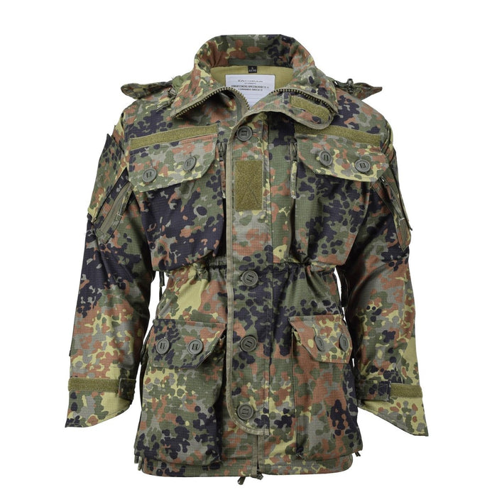 TACGEAR Marke Militär-Kommando-Kitteljacke mit durchgehendem Reißverschluss, Ripstop-Flecktran – GoMilitar