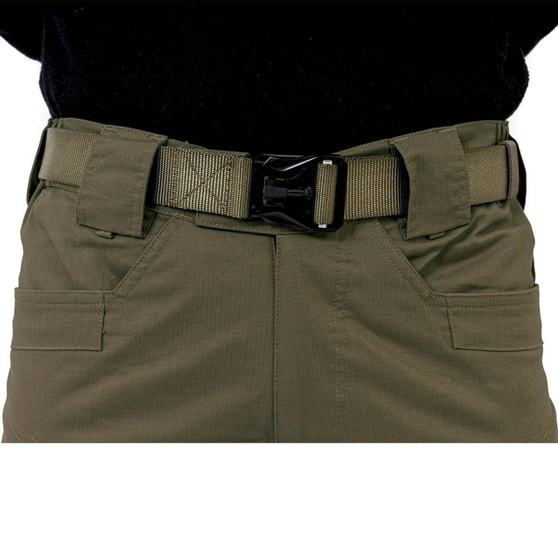 Close-up of TEXAR Elite Pro 2.0 ripstop tactical pants waist with sturdy belt and reinforced pockets