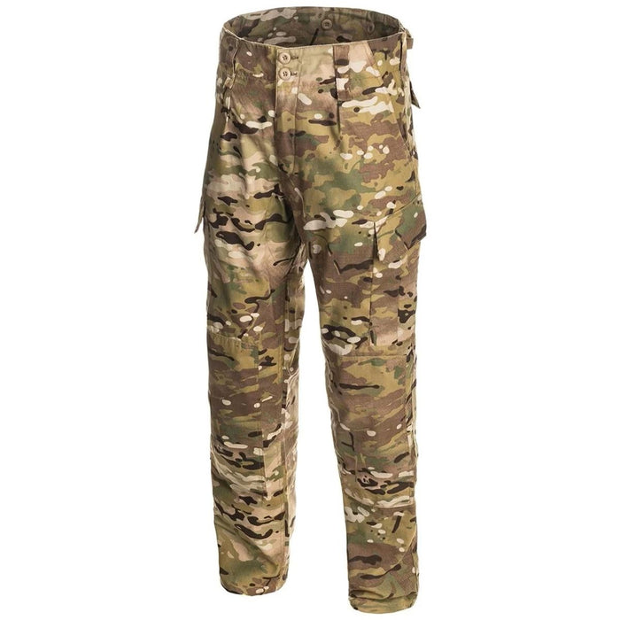 TEXAR WZ10 Militär-Multicam-Kampfhose aus strapazierfähigem Ripstop-Gewebe mit mehreren Taschen und verstärkten Nähten.