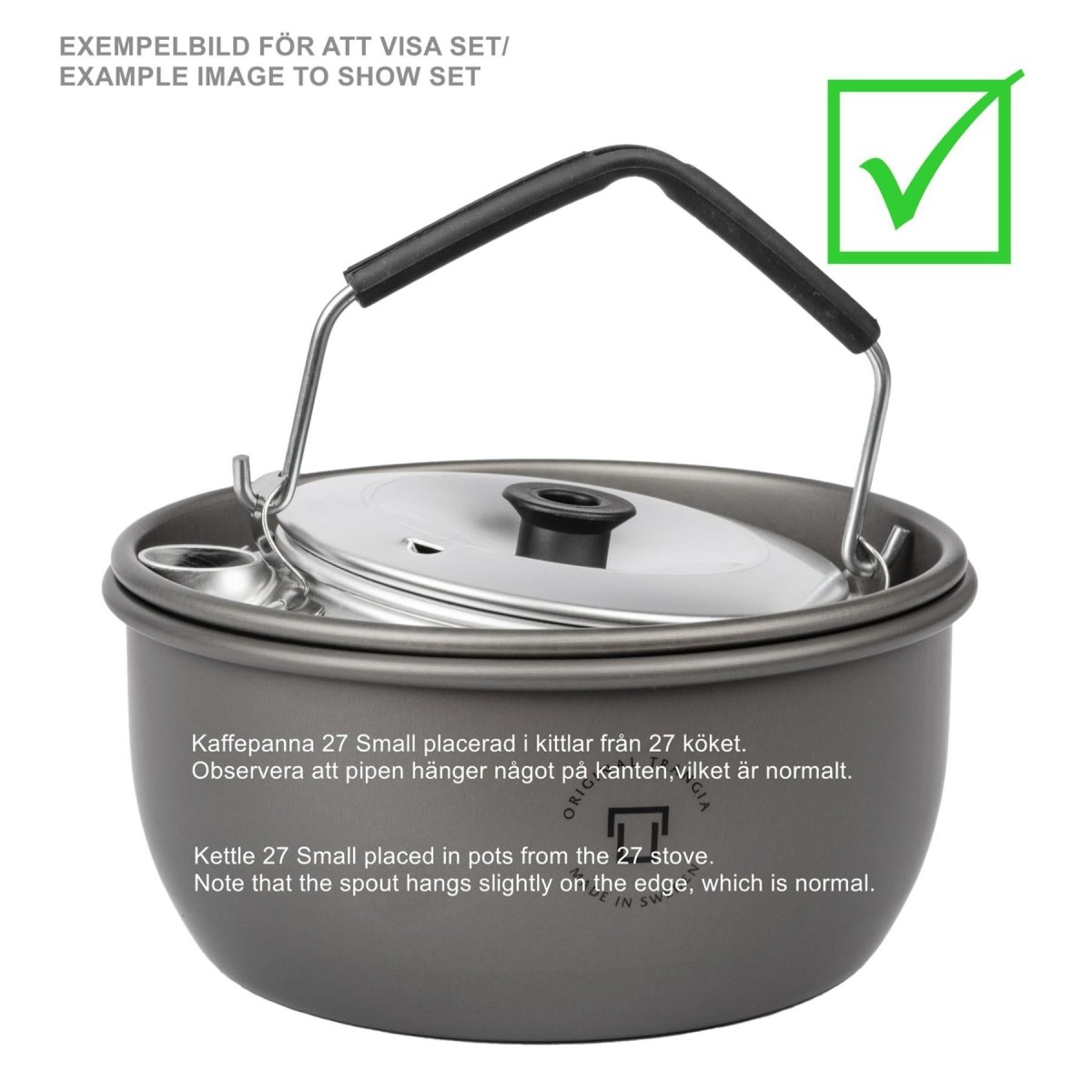 Trangia 0,6L wasserkocher deckel aluminium leicht falten griff camping kochen