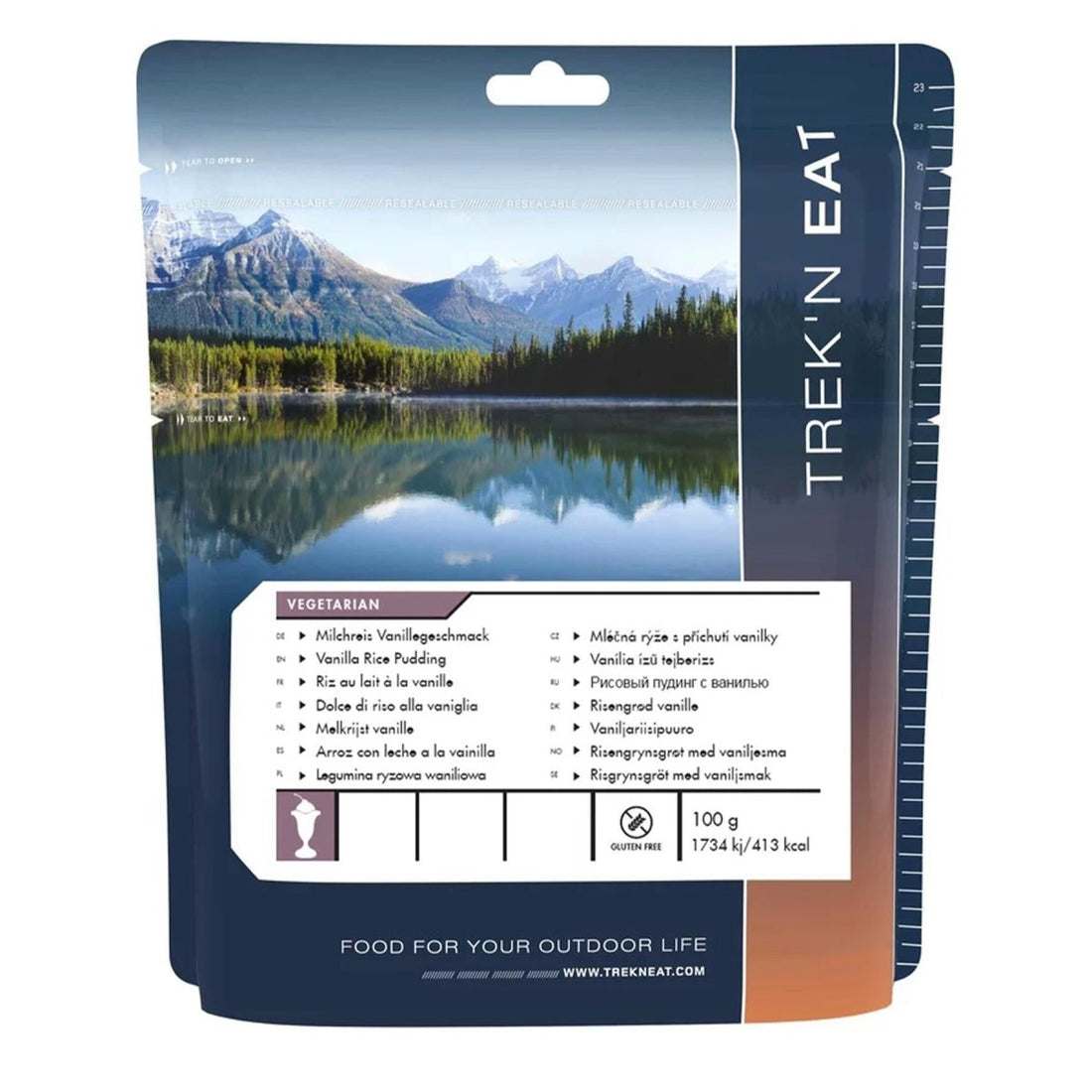 Trek'N Eat Dessert Mahlzeit Vanille Reis Pudding Dehydrierte Outdoor-Camping-Lebensmittel