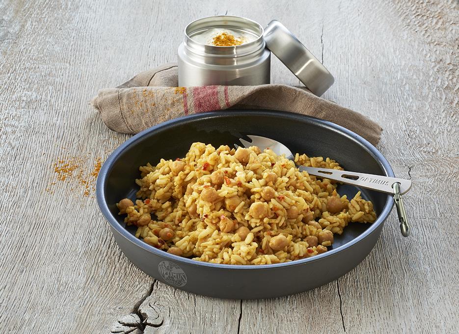 Trek'N'Eat Vegane Mahlzeit Chana Masala gefriergetrocknete Outdoor-Lebensmittel Wandern 180 g